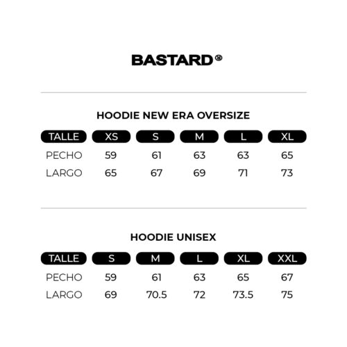 tabla de talles bastard