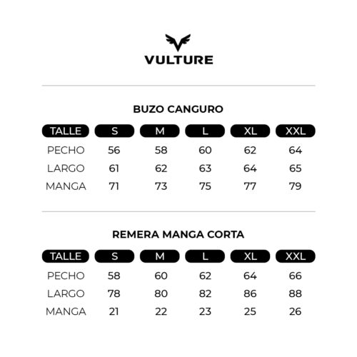 tabla de talles vulture